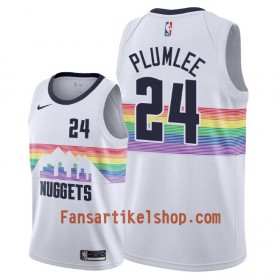 Denver Nuggets Trikot Mason Plumlee 24 2018-19 Nike City Edition Weiß Swingman - Herren